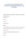 NLN NEX ADVANCED PRACTICE&NewLine;EXAMINATION 2026 QUESTIONS AND&NewLine;ANSWERS