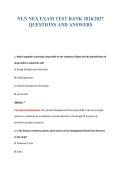 NLN NEX EXAM TEST BANK 2026&sol;2027&NewLine;QUESTIONS AND ANSWERS