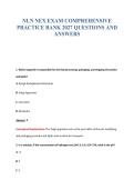 NLN NEX EXAM COMPREHENSIVE&NewLine;PRACTICE BANK 2027 QUESTIONS AND&NewLine;ANSWERS