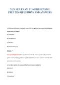 NLN NEX EXAM COMPREHENSIVE&NewLine;PREP 2026 QUESTIONS AND ANSWERS
