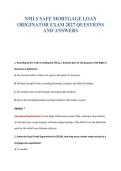NMLS SAFE MORTGAGE LOAN&NewLine;ORIGINATOR EXAM 2027 QUESTIONS&NewLine;AND ANSWERS