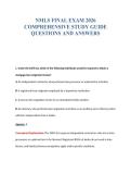 NMLS FINAL EXAM 2026&NewLine;COMPREHENSIVE STUDY GUIDE&NewLine;QUESTIONS AND ANSWERS