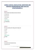 CCBMA CLINICAL EXAM &vert;ACTUAL QUESTIONS AND VERIFIED ANSWERS&vert;BRAND NEW 2026-2027 UPDATE&vert;GRADED A&plus;