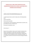 KANSAS ADULT CARE HOME OPERATOR &lpar;ACHO&rpar; &NewLine;EXAMINATION 300 MULTIPLE-CHOICE QUESTIONS WITH &NewLine;ANSWERS AND RATIONALES