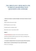 NSG 3850 EXAM 2&colon; RESEARCH AND&NewLine;EVIDENCE-BASED PRACTICE&NewLine;QUESTIONS AND ANSWERS