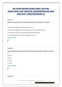 SSI OPEN WATER DIVER FINAL &vert;ACTUAL QUESTIONS AND VERIFIED ANSWERS&vert;BRAND NEW 2026-2027 UPDATE&vert;GRADED A&plus;