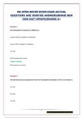 SSI OPEN WATER DIVER EXAM &vert;ACTUAL QUESTIONS AND VERIFIED ANSWERS&vert;BRAND NEW 2026-2027 UPDATE&vert;GRADED A&plus;