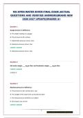 SSI OPEN WATER DIVER FINAL EXAM &vert;ACTUAL QUESTIONS AND VERIFIED ANSWERS&vert;BRAND NEW 2026-2027 UPDATE&vert;GRADED A&plus;