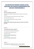 SSI INSTRUCTOR TRAINING COURSE &vert;ACTUAL QUESTIONS AND VERIFIED ANSWERS&vert;BRAND NEW 2026-2027 UPDATE&vert;GRADED A&plus;