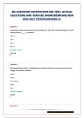 SSI ASSISTANT INSTRUCTOR PRE TEST &vert;ACTUAL QUESTIONS AND VERIFIED ANSWERS&vert;BRAND NEW 2026-2027 UPDATE&vert;GRADED A&plus;