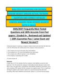 WGU C213 ACCOUNTING FOR DECISION MAKERS NEWEST VERSION  2026&sol;2027 ACTUAL TESTBANK QUESTION AND CORRECT DETAILED&NewLine;VERIFIED ANSWERS FROM VERIFIED SOURCES RATED A GRADE&period;&NewLine;2026&sol;2027 Frequently Most Tested Questions and 100&percnt; Accurate From Past papers &vert; Graded 