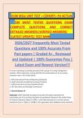  WGU D196 UNIT TEST &plus; COHORT&plus; PA ACTUAL 100 MOST TESTED QUESTIONS EXAM COMPLETE QUESTIONS AND CORRECT&NewLine;DETAILED ANSWERS &lpar;VERIFIED ANSWERS&rpar; &vert;LATEST UPDATE&vert; TEST BANK 2026&sol;2027 Frequently Most Tested Questions and 100&percnt; Accurate From Past papers &vert; Graded A&plus; 