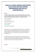AACN CSC -CARDIAC SURGERY CERTIFICATION &vert;ACTUAL QUESTIONS AND VERIFIED ANSWERS&vert;BRAND NEW 2026-2027 UPDATE&vert;GRADED A&plus;