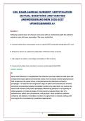CSC AACN EXAM BUNDLE -CARDIAC SURGERY &vert; QUESTIONS AND ANSWERS&vert;BRAND NEW 2026-2027 UPDATE