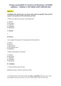 Portage Learning BIOD 151 Anatomy & Physiology 1 All Exams Modules 1&ndash;7 2026&sol;2027 &vert; Complete Study Guide