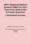AMT's Registered Medical Assistant &lpar;RMA&rpar; Pre-Test &vert; Exam Prep&comma; Study Guide & Practice Questions