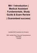 MA 1 Introduction &vert; Medical Assistant Fundamentals&comma; Study Guide & Exam Review