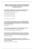 MEDICAL SURGERY HESI VOLUME 1 EXAM&comma; 2056-2026 WITH CLEAR QUESTIONS AND ANSWERS GRADED A&plus; GUARANTEED PASS