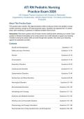 ATI RN Pediatric Nursing&NewLine;Practice Exam 2026&NewLine;180 Original Practice Questions with Answers & Rationales&NewLine;Organized by Content Area &bull; NCLEX-Style Format &bull; For Study and Review&NewLine;Purposes