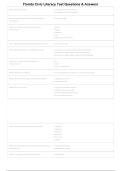 Florida Civic Literacy Test &vert; Practice Questions & Verified Answers 2026&sol;2027