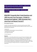 ABFM Questions & Answers Grade A&plus; 100&percnt; Correct Verified Answers Guaranteed Grades MEDICINE & CLINICAL REVIEW &ndash; QUESTIONS &&NewLine;ANSWERS 2026&sol;2027 Frequently Most Tested Questions and&NewLine;100&percnt; Accurate From Past papers &vert; Graded A&plus; &comma; Reviewed and Updated &vert; 100&percnt; Gu
