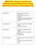 MSITM C954 - Section 3&colon; Systems and&NewLine;Applications Exam Questions and Answers&NewLine;with Verified Solutions &vert; Latest Updated 2026