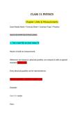 Units & Measurements &mdash; Class 11 Physics&comma; NCERT&comma; Exam-Ready Notes and Formula Sheet