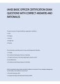 IAHSS Basic Officer Certification Exam 2026&sol;2027 &vert; Practice Questions&comma; Answers&comma; Rationales & Study Guide