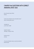 CAMATA Final Exam Questions 2026&sol;2027 &vert; Practice Questions&comma; Correct Answers & Comprehensive Study Guide