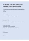 COPR Prep ACP Exam Questions 2026&sol;2027 &vert; Reviewed Correct Answers&comma; Detailed Explanations & Study Guide