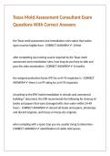 Texas Mold Assessment Consultant Exam Questions With Correct Answers