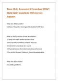 Texas Mold Assessment Consultant &lpar;MAC&rpar; State Exam Questions With Correct Answers