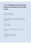 S-12 S-13 Standpipe & Sprinkler Practice Questions 2026&sol;2027 &vert; Reviewed Answers&comma; Detailed Explanations & Study Guide