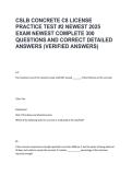 CSLB Concrete C-8 License Practice Test 2026&sol;2027 &vert; Practice Questions&comma; Answers & Contractor Exam Study Guide