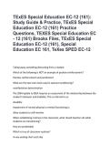 TExES Special Education EC&ndash;12 &lpar;161&rpar; Test Bank 2026&sol;2027 &vert; Study Guide&comma; Practice Questions & Exam Prep