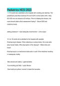 Pediatrics HESI Exam 2026&sol;2027 &vert; Practice Questions&comma; Answers & Pediatric Nursing Study Guide