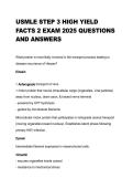 USMLE Step 3 High-Yield Facts 2 2026&sol;2027 &vert; Practice Questions&comma; Answers & Exam Review Study Guide