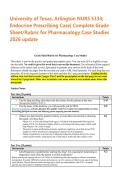 University of Texas&comma; Arlington NURS 5334&semi; Endocrine Prescribing Case&vert; Complete Grade Sheet&sol;Rubric for Pharmacology Case Studies 2026 update