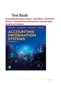 Test Bank For Accounting Information Systems&comma; 16th Edition &vert; Marshall B&period; Romney - Comprehensive  with Answers&semi; Complete Exam Questions & Solutions&vert; Newest Version A&plus; Graded