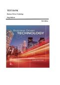 Business Driven Technology&comma; 8th Edition by Paige Baltzan - Complete Test Bank &lpar;Chapters 1-19 & All Plug-Ins&rpar;&colon; Over 2500&plus; Authentic Exam Questions with Verified Answers for Guaranteed Success