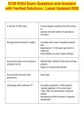 D199 WGU Exam Questions and Answers&NewLine;with Verified Solutions &vert; Latest Updated 2026