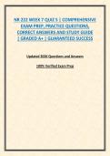 NR 222 WEEK 7 QUIZ 5 &vert; COMPREHENSIVE EXAM PREP&comma; PRACTICE QUESTIONS&comma; CORRECT ANSWERS AND STUDY GUIDE
