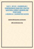 QUIZ 5 &ndash; NR 222 &ndash; CHAMBERLAIN &vert; COMPREHENSIVE EXAM PREP&comma; PRACTICE QUESTIONS&comma; CORRECT ANSWERS AND STUDY GUIDE