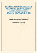 NR-222 QUIZ 2 &vert; COMPREHENSIVE EXAM PREP&comma; PRACTICE QUESTIONS&comma; CORRECT ANSWERS AND STUDY GUIDE