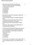 NR222 The Therapeutic Relationship &ndash; Study Guide&comma; Practice Questions & Exam Review 2026&sol;2027
