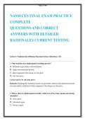 NASM Corrective Exercise Specialist &lpar;CES&rpar; Final Exam Practice&colon; Comprehensive Study Guide