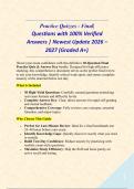 RDH&comma; RDHAP Duties &vert; Questions with 100&percnt; Verified Answers &vert; Newest Update 2026 &ndash; 2027 &lpar;Graded A&plus;&rpar;&NewLine;