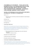 CHAMBERLAIN UNIVERSITY &ndash; NR 546 ADVANCED &NewLine;PHARMACOLOGY&colon; PSYCHOPHARMACOLOGY FOR &NewLine;THE PSYCHIATRIC-MENTAL HEALTH NURSE &NewLine;PRACTITIONER WEEK 4 MIDTERM &ndash; QUESTIONS &NewLine;AND ANSWERS &vert; 2026&sol;2027 LATEST UPDATE