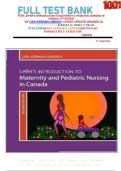  &NewLine;Test bank FOR LEIFER'S INTRODUCTION TO MATERNITY & PEDIATRIC NURSING IN CANADA&comma; 2ND EDITION&NewLine;BY LISA KEENAN-LINDSAY LATEST UPDATE GRADED A&plus;&NewLine;