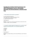 StraighterLine Statistics Final Exam Practice Test &NewLine;2026&colon; 100 Questions & Answers with Detailed &NewLine;Rationales &vert; MAT202 Introduction to Statistics Exam &NewLine;Prep